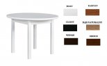Stół Poli01 ϕ100 (100x130) - Biały, Kasztan, Orzech
