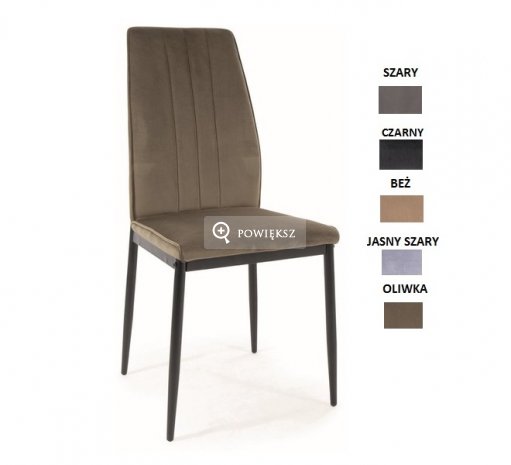 Krzesło Atom Aksamit / Stelaż Czarny