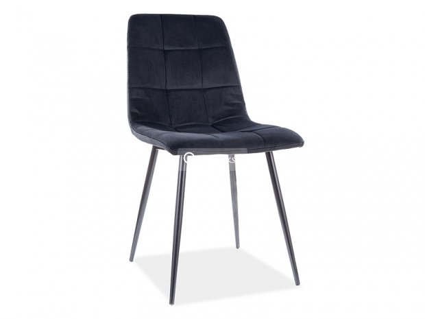 Krzesło Aksamit Mila / Stelaż Czarny